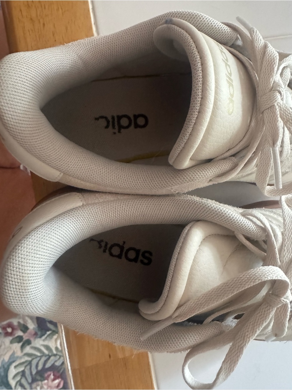 adidas Cream Suede Platform Sneakers with Gum Sole - Picture 6 of 7